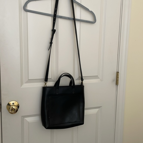 Madewell Medium Transport Tote Crossbody Bag Calf Hair Driftwood Gray New